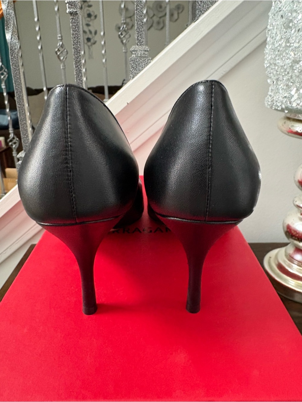 Salvatore Ferragamo Laura Black Leather Pointed Pumps (Price FIRM) - Picture 3 of 10